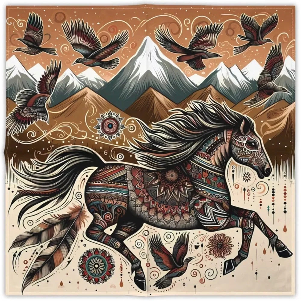 🏜️ Southwest Tribal Style Boho Western Horse Scarf Bandana